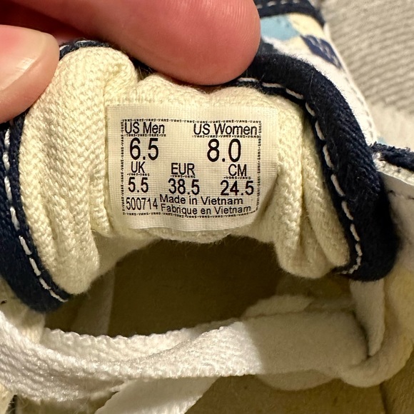 Vans Old Skool Suede/Canvas Navy w/ Blue & Ivory Checkered - Picture 10 of 10